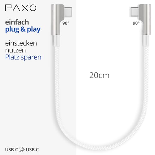 PAXO Cavo di ricarica da 0,2 m, 3A, cavo da USB C