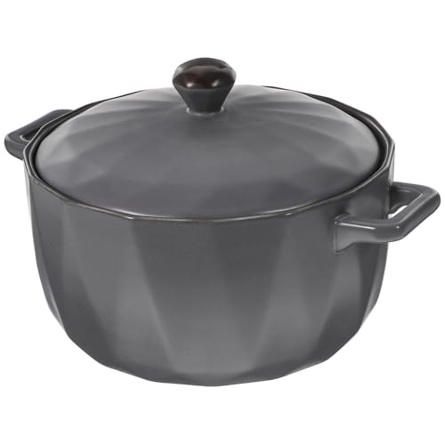 Cabilock 1000ml Soup Bowls Handles Ceramic Food Serving Bowl for Instant Noodles and Snacks