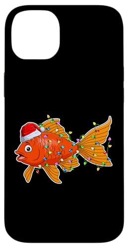 Goldfish Wearing Santa Hat Xmas - Goldfish Lover Christmas X}zP[X iPhone 14 Plus p