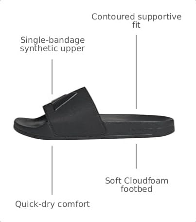 Image of adidas Mens Adilette Shower Arsenal Slides Casual Sandals Casual - Red