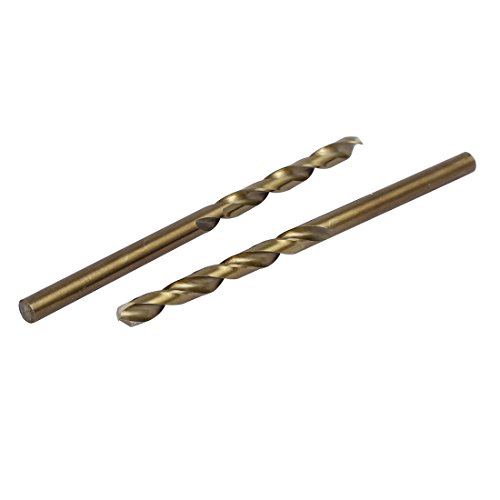 sourcing map 4,3 mm Diametro di foratura di cobalto HSS metrici torsione a spirale Trivella utensile rotativo 2pz.