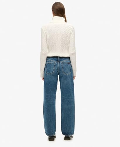 Superdry Para Mujer. W7011013A Jeans Talle Medio Y Pernera Ancha Azul (30/30), Casual, AlgodóN, Denim - 5