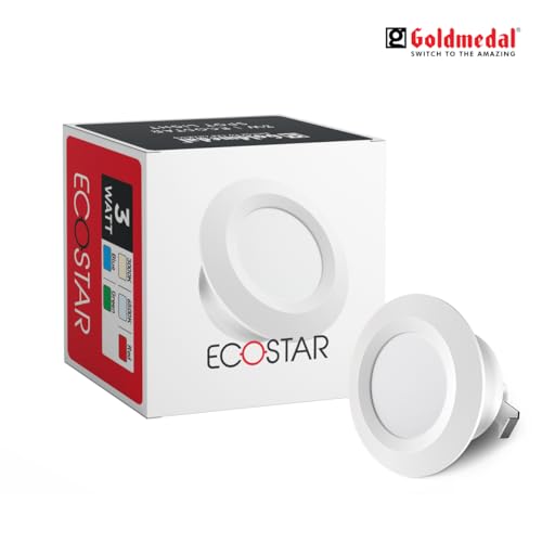 Image of Goldmedal Ecostar 3W LED COB Round Spot Light- Blue | Pack of 30|Up to 80 Lumens per Watt | Cut-Out Size: O31mm | Dimension: O45X20mm | for Indoor Application