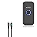 BoxWave Cable Compatible with Eyoyo Mini Portable Barcode Scanner - PowerDisplay PD Cable (6ft) - USB-C to USB-C (100W), LED Display 6 Foot PD Braided Nylon Cable - Jet Black