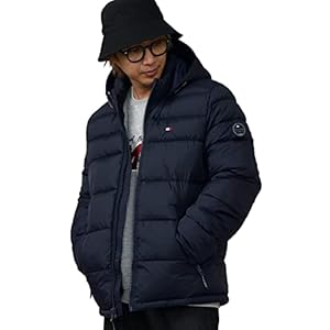［トミーヒルフィガー］ 中綿 ダウンジャケット フード付き メンズ USAモデル 158AN508(XL, ネイビー) ［並行..." 