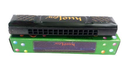 MJ Ragav Jony Gold Mouth Organ Toy Musical Instrument Sport Star Band Plastic Harmonica Toy for Kids (Multicolor) Best for Gift Purpose (Pack of 1)