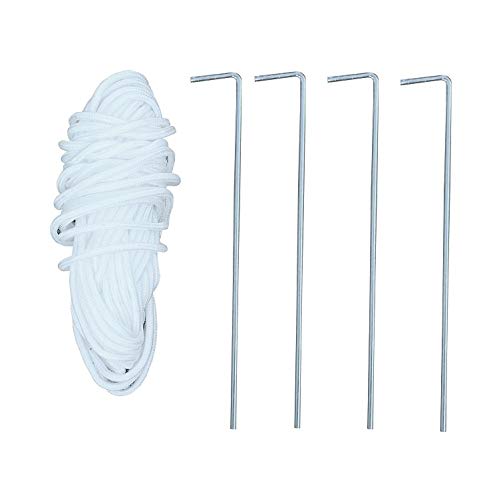 Defacto Vouwpaviljoen, tuintent, partytent, tuinpaviljoen, 3 x 4 m, UV-bescherming 50+, polyester, waterdicht, incl. 2 zijdelen, draagtas, touwen en haringen (grijs) - Image 8