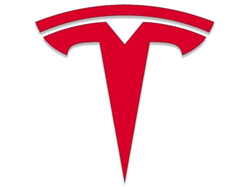 Red: Tesla Logo Sticker (Vinyl Decal Insignia Elon Musk Design for Electric Cars Trucks Laptops (4 inch)