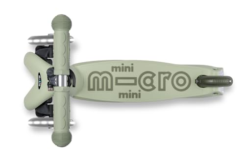 micro™ mini micro Deluxe Rock & go LED | Das ORIGINAL | Innovatives 6-in-1 System | Vom Wippen zum Scooter, Alles INKLUSIVE | Roller f&uuml;r Kinder von 1 bis 6 Jahren (Olive sage)