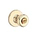 Kwikset Tylo Interior Privacy Door Knob with Lock, Door Handle For Bathroom and Bedroom, Polished Brass Keyless Turn Lock Doorknob, 1 Count (Pack of 1)