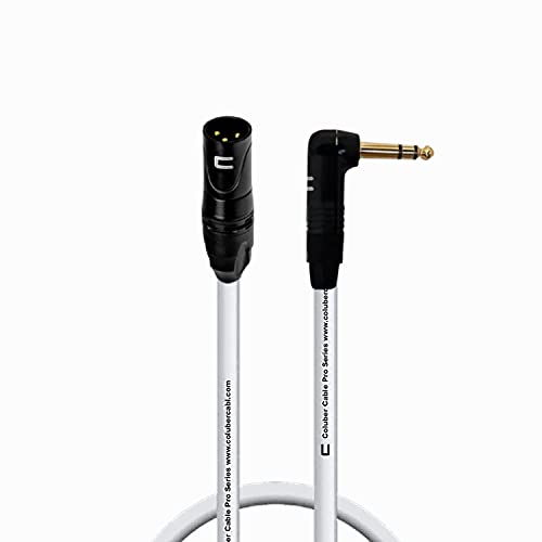 Balanced XLR Cable Male to Right Angle 1/4" TRS - 200 Feet Red - Pro 3-Pin Microphone Connector for Powered Speakers, Audio Interface or Mixer for Live Performance & Recording