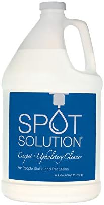 Spot Solution – 1 Gallon Carpet & Upholstery Spot Cleaner for Stains – Odor Free - Removes Pet Stain and People Stains – No Soap, No Residue – 128 oz