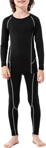 Youth Kids Boys Girls Compression Shirt and Pant Long Sleeve Base Layer Set Athletic Football Baseball Basketball Baselayer2