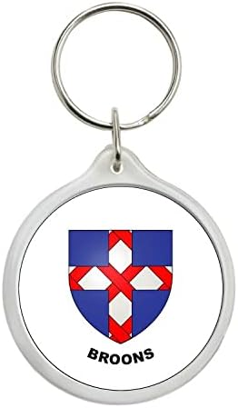 ROUND KEYCHAIN ​​BLASON ARMORIAL BROONS VERSION 2 COTES-D'ARMOR FRANCE