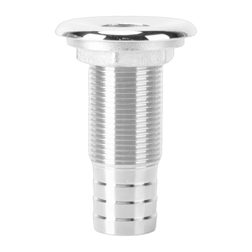 Buachois, Passe Coque 1 Pouce pour Bateau Yacht en Acier Inoxydable 316, Connexion Droite pour Embouts de Tuyau et Évacuation pour Système de Refroidissement et de Drainage de Cale