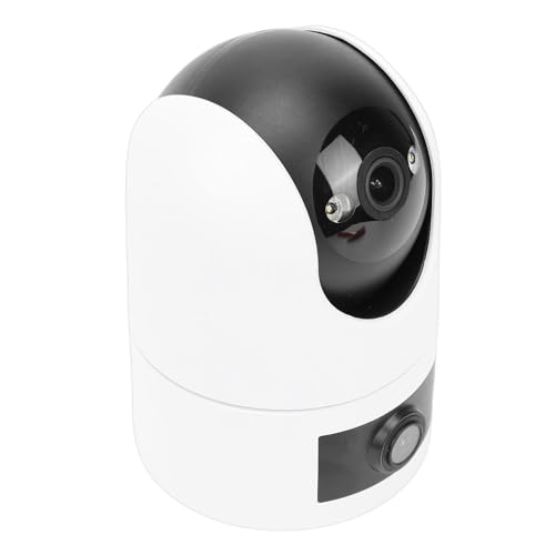 Plyisty Cámara De Seguridad PTZ 2K, Lente Dual De 3 MP, Giro De 360° E Inclinación De 90° para Seguimiento Automático, WiFi 2,4G/5G, Comunicación Bidireccional, Nube/Local