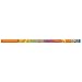 Decorated Wood Pencil, Happy Birthday, #2, BLK/BE/GN/PE/RD, Dozen