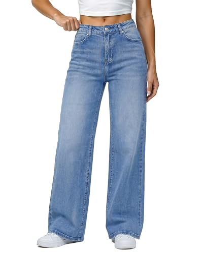 GRAPENT Women's Stretchy Wide Leg Pants - High Waist, Stretch