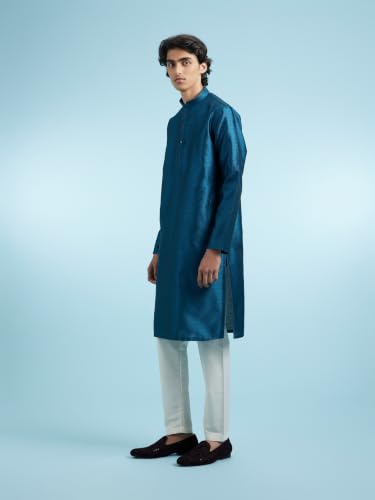Image of DIWAS BY MANYAVAR Men's Art Silk Self Design Kurta (1pc)