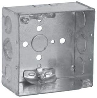 Crouse-Hinds TP450 Steel Outlet Box 4 Inch x 4 Inch x 2-1/8 Inch 30.3 Cubic-Inch