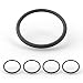 Produktbild MIUMEE® [4er Set] Türstopper Ersatzringe für Türstopper Boden - Gummiring Türstopper Edelstahl - rubber ring door stopper - Tür Stopper Schutzring - Ersatzring - O-Ring (4, 10 x 0,75)