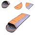 Menolana Envelope Sleeping Bag Camping Sleeping Bag 220 x 75 cm Lightweight Four Seasons for Accommodation Adults Indoor Backpacking, Orange Gray 2.2kg