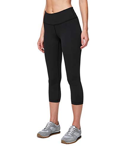 Lululemon Wunder Under Crop Mid-Rise Luxtreme Yoga Pants (Black, 10)