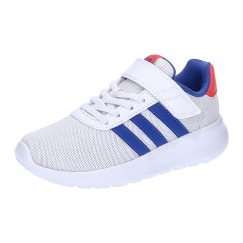 Tomaia leggera in mesh adidas Lite Racer 3.0 Shoes, Scarpe da Corsa Unisex - Bambini e Ragazzi, Cloud White Team Royal Blue Red, 40 EU