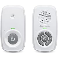 Motorola Nursery AM21/MBP21 Audio Baby Monitor - Digital Baby Monitor with DECT Technology for Audio Monitoring - 300 Meter Range - High Sensitivity Microphone - White