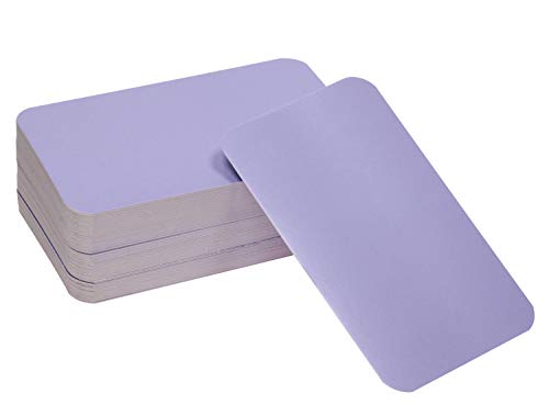Penta Angel 100 Pcs Mini Paper Blank Gift Notes Cards DIY Craft Small Word Business Message Cards (Light Purple)