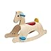 PlanToys® Classic Wooden Palomino Rocking Horse for Toddlers | Eco-Friendly Montessori Ride-On Toy for Balance, Strength & Coordination | Sustainable Rubberwood Construction