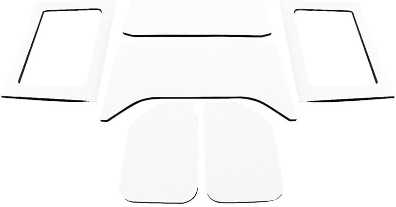 Design Engineering 50292 White Original Boom Mat Sound Deadening Headliner Kit Compatible with 4-Door Jeep Wrangler JK (2011-2018)