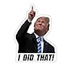 100pcs Trump I Did That Stickers Gas Pump Stickers Decal, Funny Trump I Did That Stickers, 2 Inches I Did That Tariff Sticker Trump Waterproof Sticker (100PCS)
