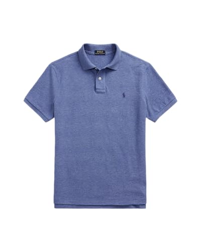 Image of POLO RALPH LAUREN Men's New Classic Fit Polo Shirt (US, Alpha, X-Large, Regular, Regular, Dark Blue Heather)