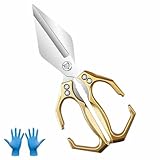 Tijeras De Cocina Multifuncionales De Alta Resistencia, Tijeras Multiusos For Alimentos, Tijeras De Acero Inoxidable For Carne, Herramientas Y Utensilios For Comedor, Tijeras Multiusos(Gold)