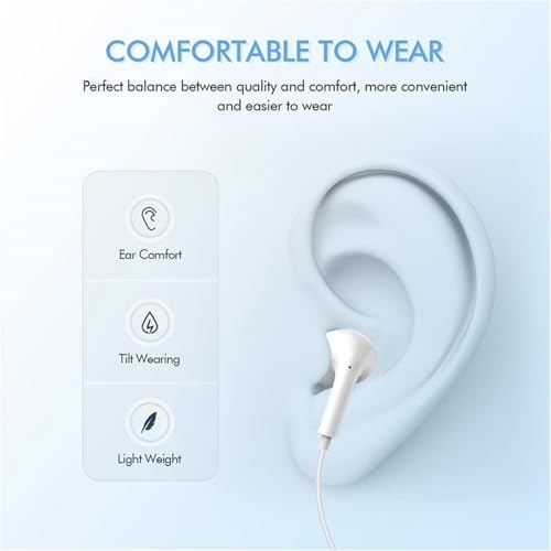 Image of YouthCity Wired Headphones for iPhone Earbuds with 3.5mm Plug Earphones | Built-in Mic & Volume Control Compatible with iPhone /ipad /Android /Computer and Most 3.5mm Jack Devices