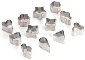 Mini Cookie Cutter Set 12 Multi Shapes with Cosmos Fastening Strap NEW by MERRY BIRD