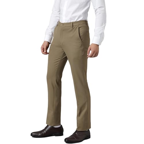 Image of SUBTRACT Slim-Fit Stretchable Lycra Formal Pants for Men with Flexible Waistband | Stylish Men's Wear Trousers for Office or Party |Dress Trouser Pant
