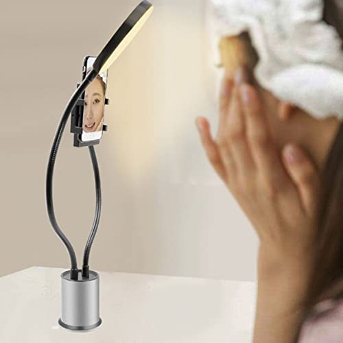 Hemobllo 2 Peças Suporte De Telefone Com Luz Anelar Suporte De Telefone De Maquiagem Suporte De Tele