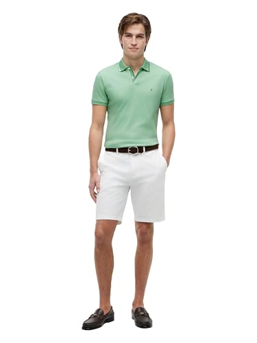 Image of Tommy Hilfiger Men's Short Sleeve Casual Polo Shirts in Slim Fit with Liquid Cotton and Cuff Designs