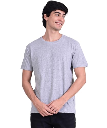 Image of Unisex Round Neck Plain T-Shirt | Combed Bio-Washed Ring Spun Cotton for Men & Women, Short Sleeves