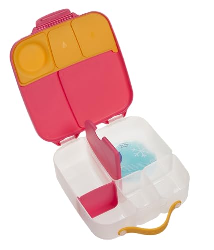 b.box Lunch Box Strawberry Shake Pink Orange (Silicone)