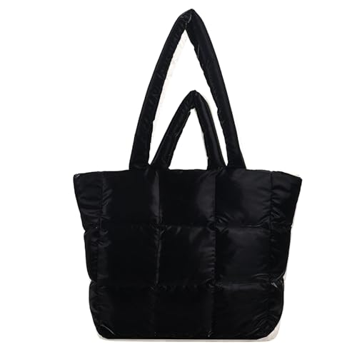 Sac à main d'hiver rembourré en duvet doux avec fermetures éclair robustes pour femme