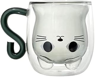 Phitihui Cat Mugs, Birthday Gifts for Women Wife Mum Her Grandma Girl Teacher Friend, Halloween Christmas Valentines Mothers Day Easter Present Idea, Cute Coffee Mug Double Wall Glass Tea Cup