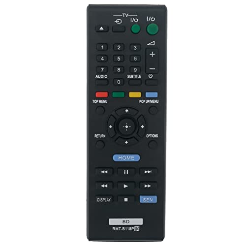 RMT-B118P Replacement Remote Control Fit for Sony Blu-ray Disc DVD Player BDP-S186 BDP-S185, Black
