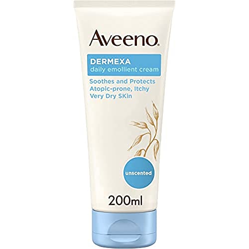 Aveeno Dermexa Tägliche Emollentien Creme (200 ml), parfümfreie Feuchtigkeitscreme für sehr trockene, empfindliche, zu Ekzemen neigende Haut Cover