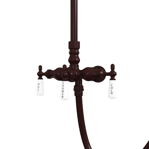 Image of Abbey 10 x 34 1 /2 Shower Faucet Set with Handshower, Oil Rubbed Bronze