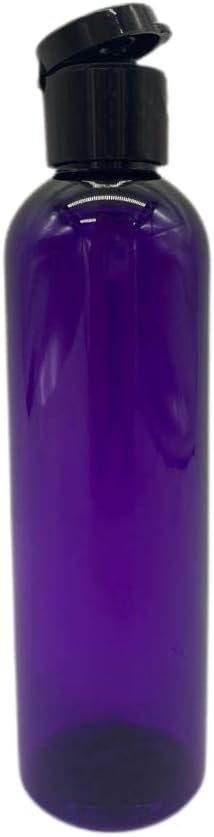 Natural Farms 4oz Purple Cosmo Plastic Bottles -12 Pack Empty Snap Cap Bottle Refillable Containers - Essential Oils - Hair - Cleaning Products - Aromatherapy | Snap Caps