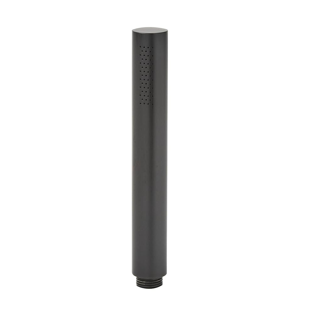 Milano Black Otto Round Hand Shower Handset Wall Bracket Outlet Elbow