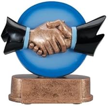 Handshake Trophy 5.25 INCHES - Engraving Included